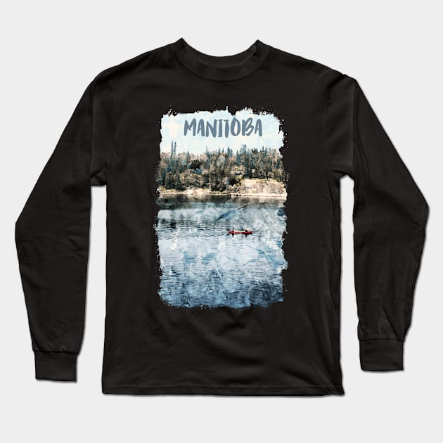 Manitoba Canada city watercolor Long Sleeve T-Shirt by NeedsFulfilled
